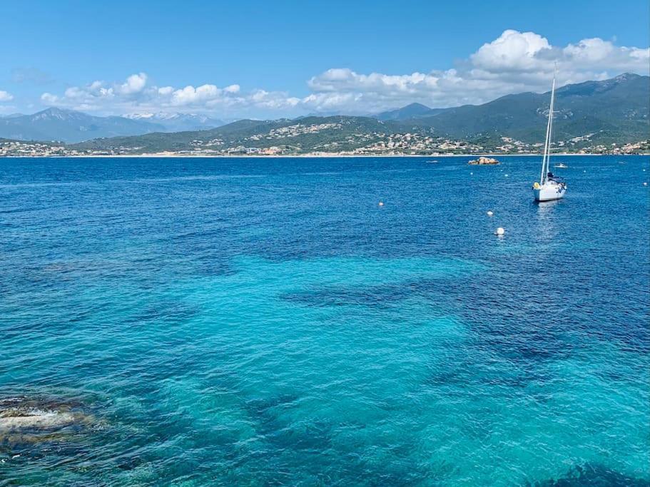 F2 Avec Jacuzzi, Petanque, A 3 Min Mer, Dans Grande Propriete Porticcio  Kültér fotó